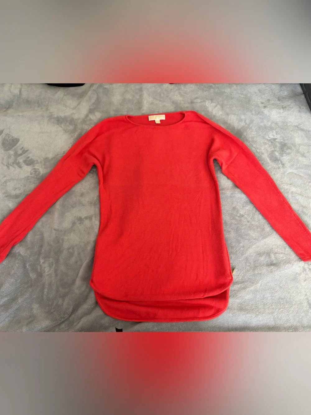 MICHAEL Michael Kors women’s red long/ orangish sleeve knit sweater
